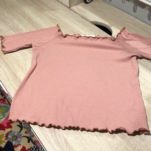 light pink crop top never worn
